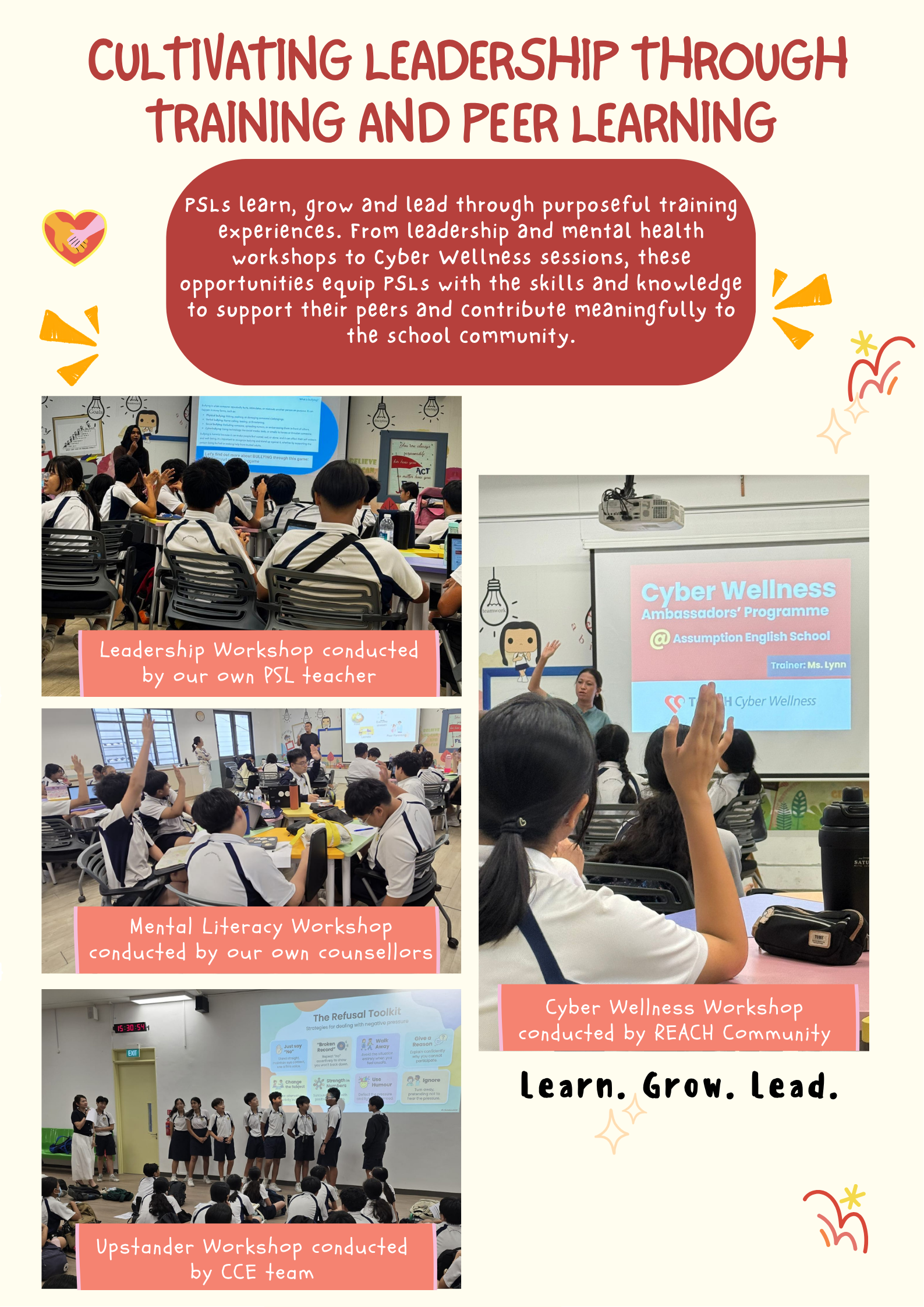 Cultivating leadership through training and peer learning